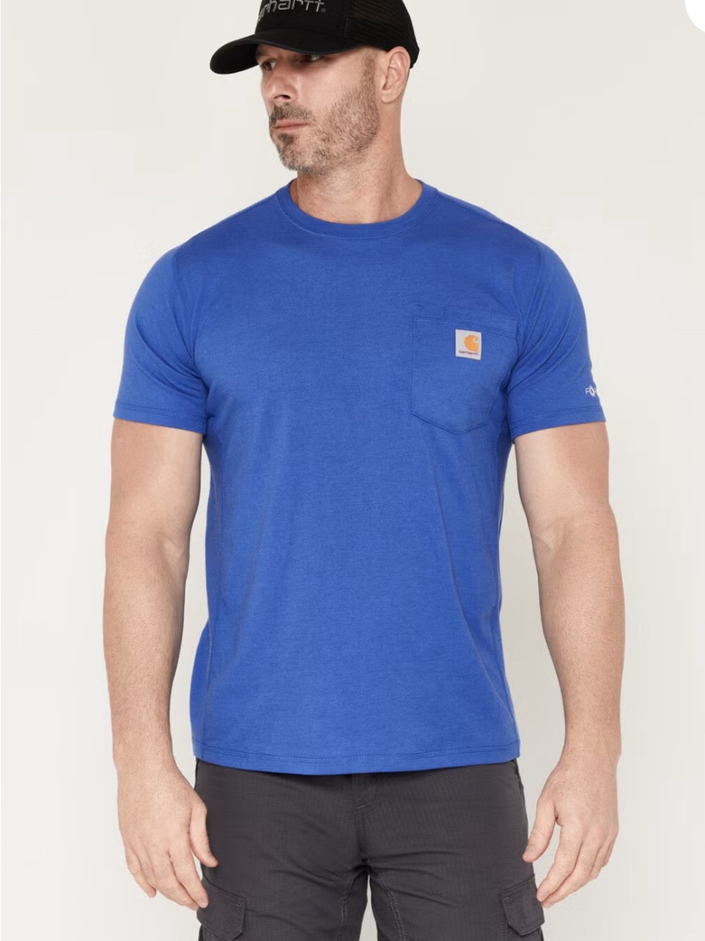 Carhartt Men’s Force® w Fit Short Sleeve Pocket T-Shirt Royal Blue Size 2XL